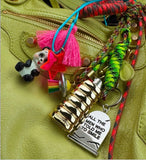 GRAVE DOUBLE SIDED BAG / KEY CHARM