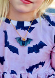 HALLOWEEN BAT WITH RED RHINESTONES