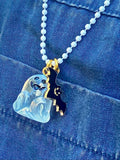 HALLOWEEN GHOST & BAT NECKLACE