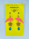 BIRDS OF A FEATHER CLIP ON EARRINGS