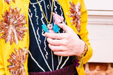 BIRDIE THE BLUE BIRD NECKLACE