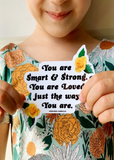 LOVED JUST THE WAY YOU ARE  3 PACK STICKERS