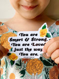 LOVED JUST THE WAY YOU ARE  3 PACK STICKERS