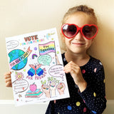 FREE PRINTABLE VOTE FOR OUR FUTURE COLORING SHEET