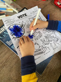 FREE PRINTABLE VOTE FOR OUR FUTURE COLORING SHEET