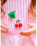 RHINESTONE CHERRIES NECKLACE