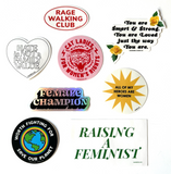FEMALE CHAMPION 3 PACK STICKERS