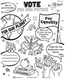 FREE PRINTABLE VOTE FOR OUR FUTURE COLORING SHEET