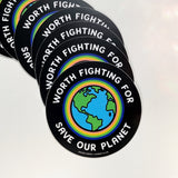 WORTH FIGHTING FOR. SAVE THE PLANET 3 PACK STICKERS
