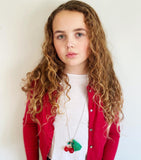 RHINESTONE CHERRIES NECKLACE