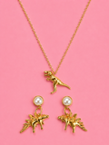 T-Rex Necklace + Triceratops Earrings Combo
