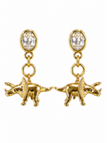 TRICERATOPS DINO EARRINGS
