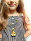 GOLD SAILBOAT CHARM NECKLACE