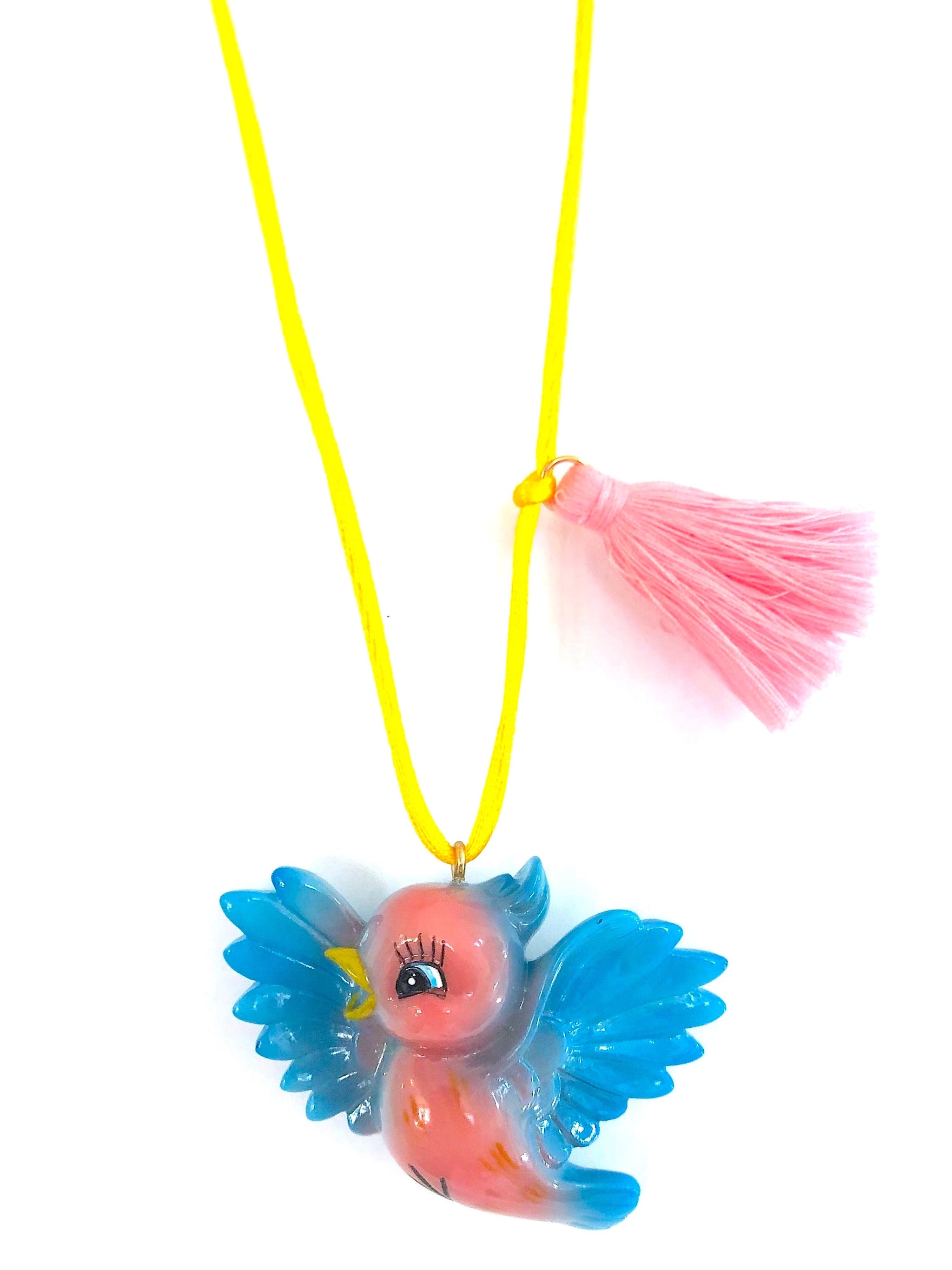 BIRDIE THE BLUE BIRD NECKLACE – Gunner and Lux