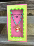 SUMMER CORD FISH CHARM NECKLACE