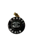 BLACK CHANEL BUTTON NECKLACE