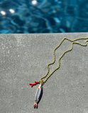 CORAL & FISH CHARM NECKLACE