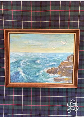 1971 PEEKS ISLAND MAINE SEASCAPE PAINTING