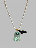 HALLOWEEN GHOST & BAT NECKLACE