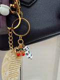 HOT CHERRIES HEART BAG / KEY CHARM