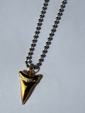 MIXED METAL SHARK TOOTH NECKLACE