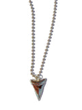 SILVER SHARK TOOTH NECKLACE