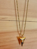 GOLD SHARK TOOTH NECKLACE