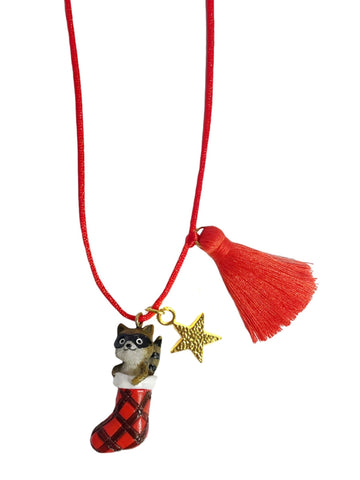 HOLIDAY RACCOON NECKLACE