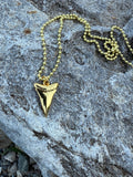 GOLD SHARK TOOTH NECKLACE