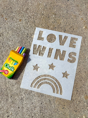 LOVE WINS STENCIL