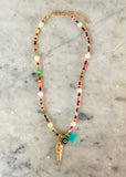BEADED FISH NECKLACE