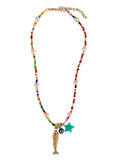 BEADED FISH NECKLACE
