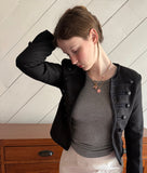 PINK CHANEL BUTTON NECKLACE