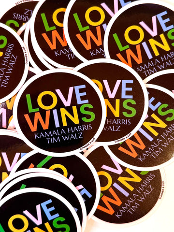 LOVE WINS 3 PACK STICKERS