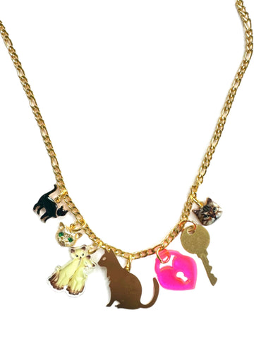 CAT LOVER CHARM NECKLACE