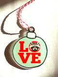 LOVE RACCOON HOLIDAY ORNAMENT