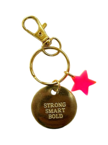 STRONG SMART BOLD EMBOSSED KEYCHAIN
