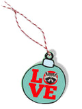 LOVE RACCOON HOLIDAY ORNAMENT