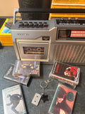 80's VINTAGE CASSETTE TAPE  BAG / KEY CHARM