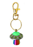 GLOW IN THE DARK UFO BAG / KEY CHAIN