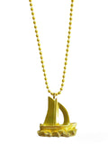GOLD SAILBOAT NECKLACE