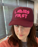 LADIES FIRST MAROON HAT