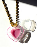 RESTOCKING SOON!   LIP GLOSS HEART NECKLACE