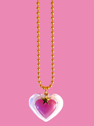 RESTOCKING SOON!   LIP GLOSS HEART NECKLACE