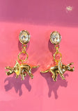 TRICERATOPS DINO EARRINGS