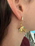 TRICERATOPS DINO EARRINGS