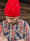 HOLIDAY RHINESTONE KNITTED BEANIE