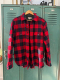 Wallace & Barnes J.Crew Red Buffalo Flannel Shirt Jacket