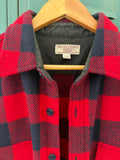 Wallace & Barnes J.Crew Red Buffalo Flannel Shirt Jacket