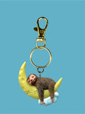 GLOW-IN-THE-DARK SLEEPY SLOTH BAG / KEY CHARM